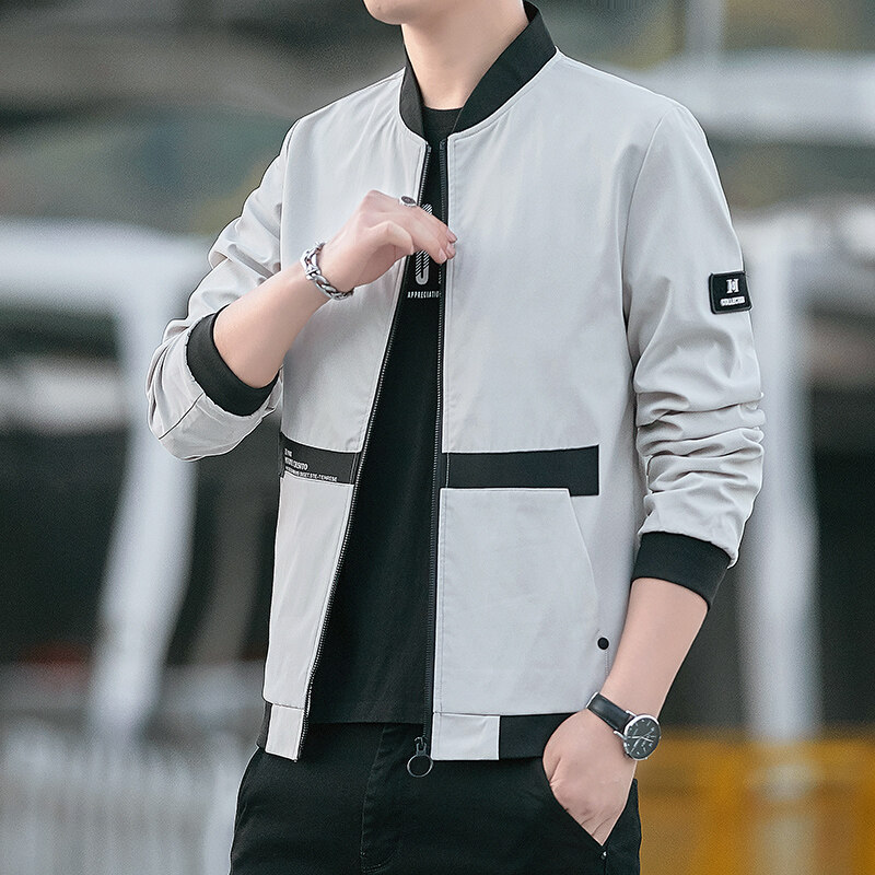 Abrigo de primavera y otoño de los hombres chaqueta uniforme de béisbol de los hombres de moda coreana 2023 nueva chaqueta de los hombres ocasionales de los deportes de los hombres