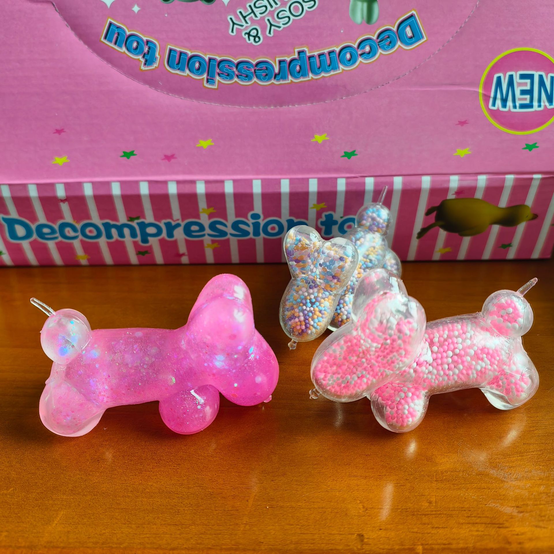 Celebridades de Internet el mismo lindo globo perro maltosa amasar música descomprimir y descomprimir juguetes arenas movedizas gelatina perro espuma de color