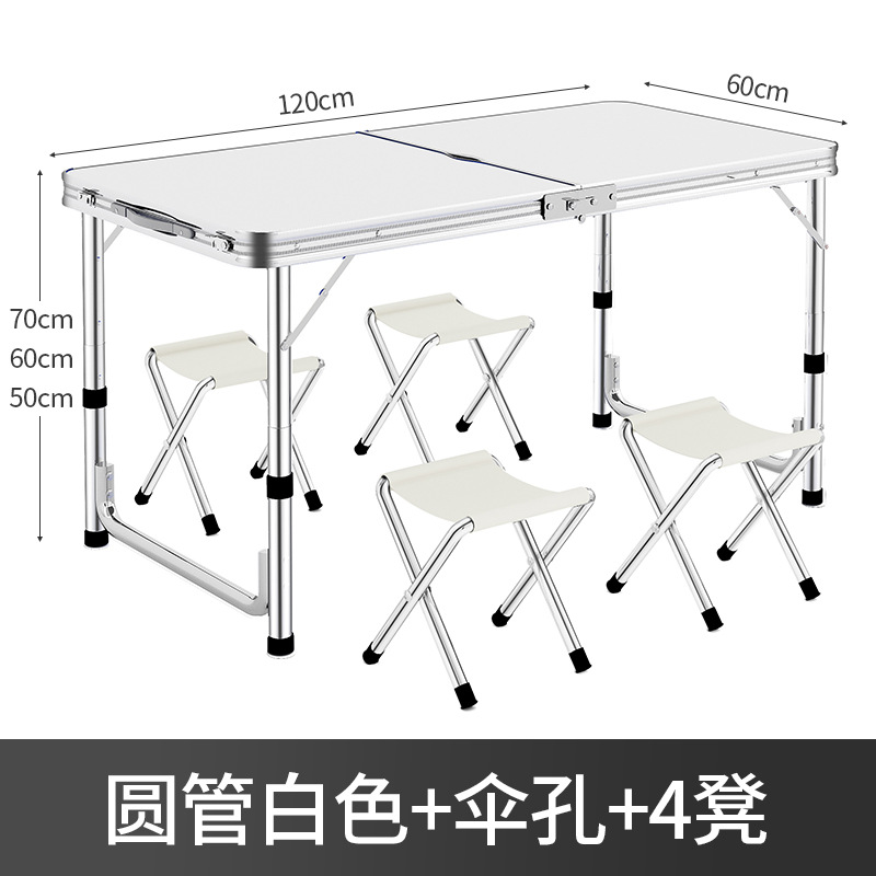 Puesto de mercado nocturno, mesa pequeña plegable rectangular portátil, mesa de comedor para el hogar simple, mesa plegable para exteriores