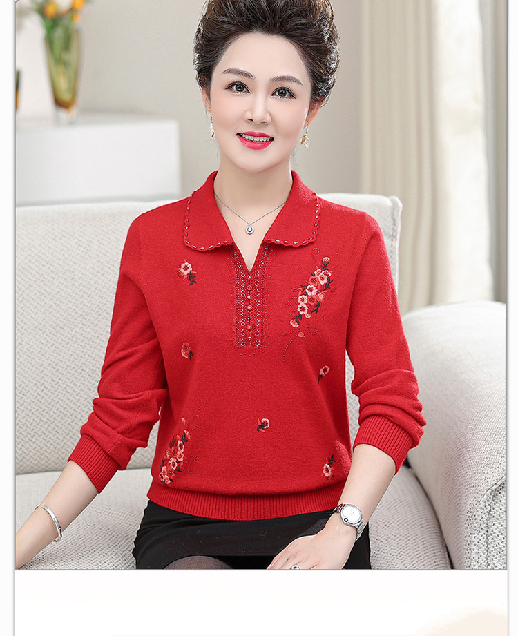 E5922 980K ÁO LEN NỮ TAIRYA ÁO LEN MÙA XUÂN THU ĐÔNG TRUNG NIÊN KÍN CỔ THỜI TRANG NỮ G03 SẢN PHẨM MỚI
