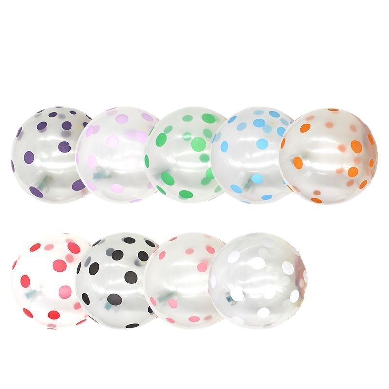 12-pulgadas de espesor transparente punto globo lunares transparente caramelo globo decoración fiesta suministros bar KTV