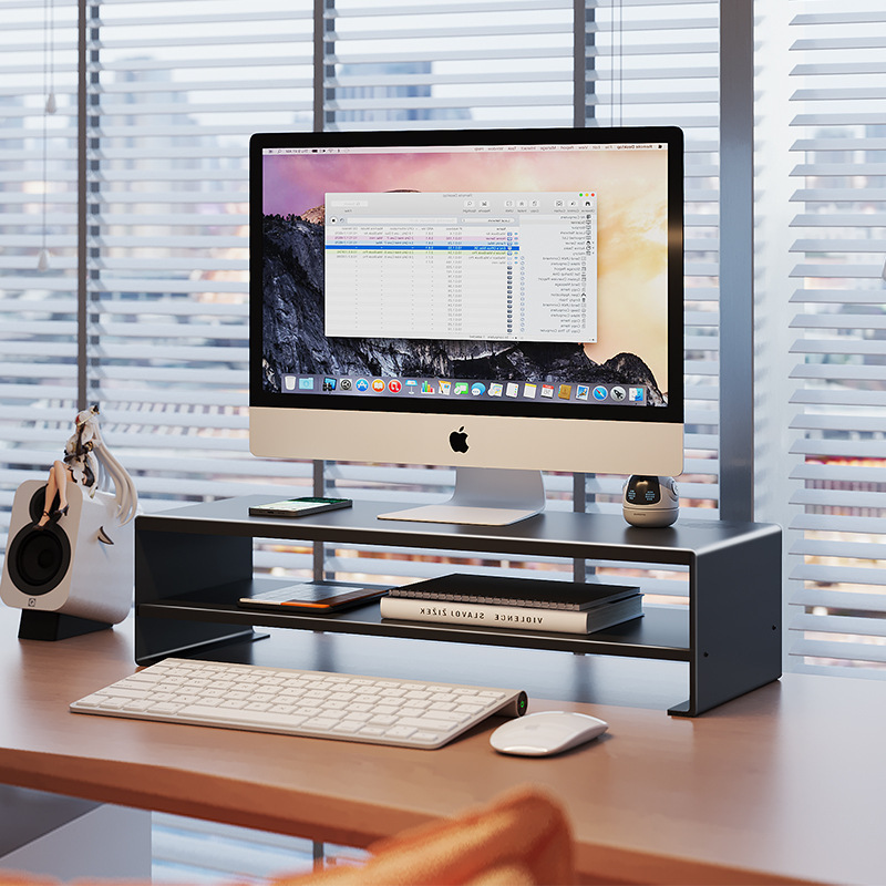Computer stand desktop display screen support stand desk storage box office desktop storage rack