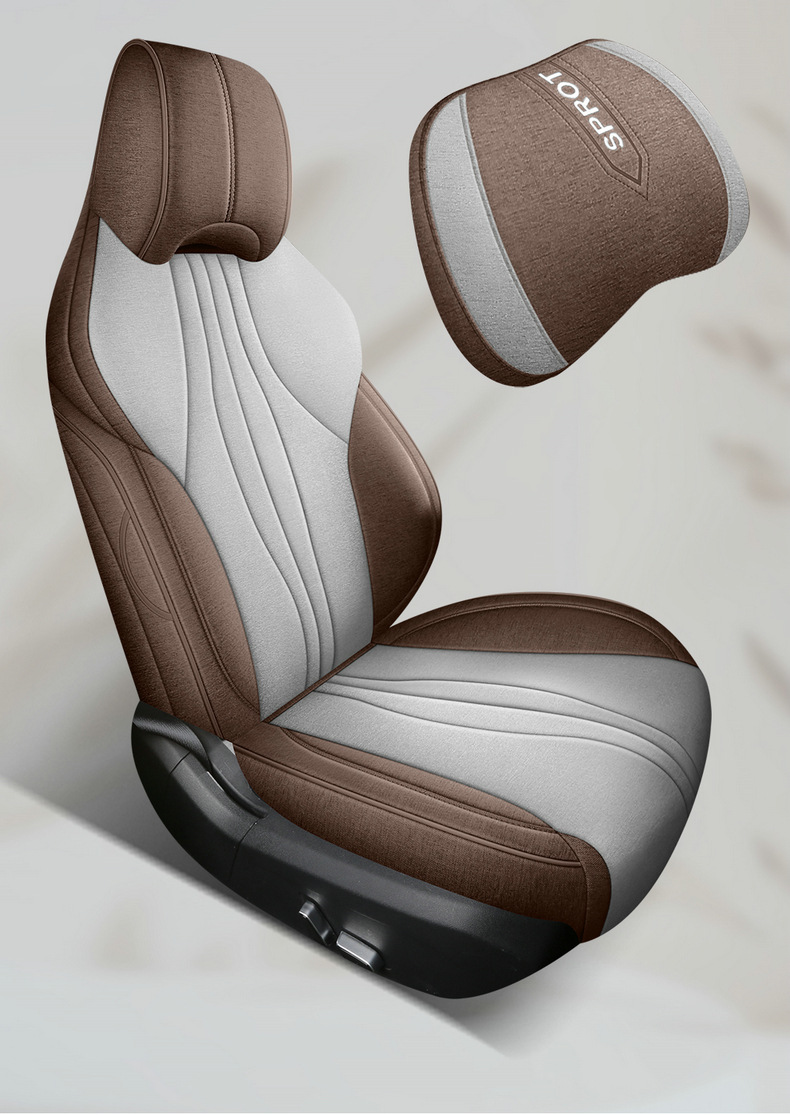 25 BYD Song plusDM-I Seat Cover All-inclusive Car Cushion Linen Four Seasons Universal Breathable Seat Cover