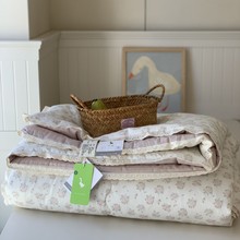 韩国大鹅慕斯春秋被100棉全棉被子复古花边保暖被芯被子机洗 批发