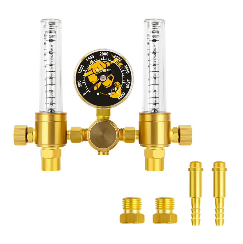 Dual Output Argon Regulator Flowmeter CGA580双流量计氩气阀