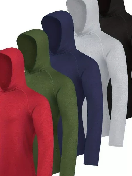 Directly Approved by the Manufacturer, Cross-Border Hot-Selling Spring and Summer Hooded Pullover Long-Sleeve T-Shirt for Men and Women, DIY Printed Quick-Dry Sun-Protective Sweatshirt
