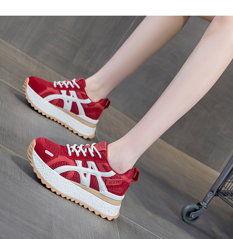 Giày sneaker nữ đế dày chunky phong cách thể thao thời trang mới thu 2026 — M2878 đen, M 2878m màu, M2878 màu đỏ, M2878 màu xanh lá cây chi tiết 23