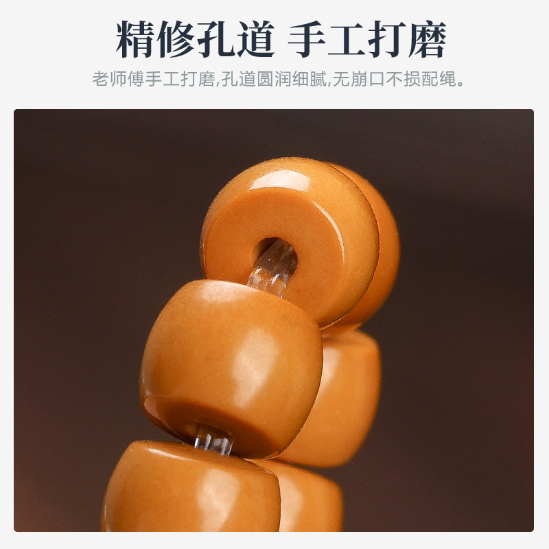 天然高品質オリーブコアストレートカットバレルビーズコア壁ブレスレットシングルサークルデザイン仏ビーズブレスレットジュエリー卸売|undefined