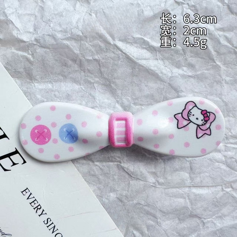 夏季新品卡通kt猫蝴蝶结发夹日系甜美风少女鸭嘴夹发卡发饰夹子|undefined