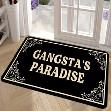 Z 13720 Letter Linen Rubber Floor Mat ��ĸ�����𽺷����ص�