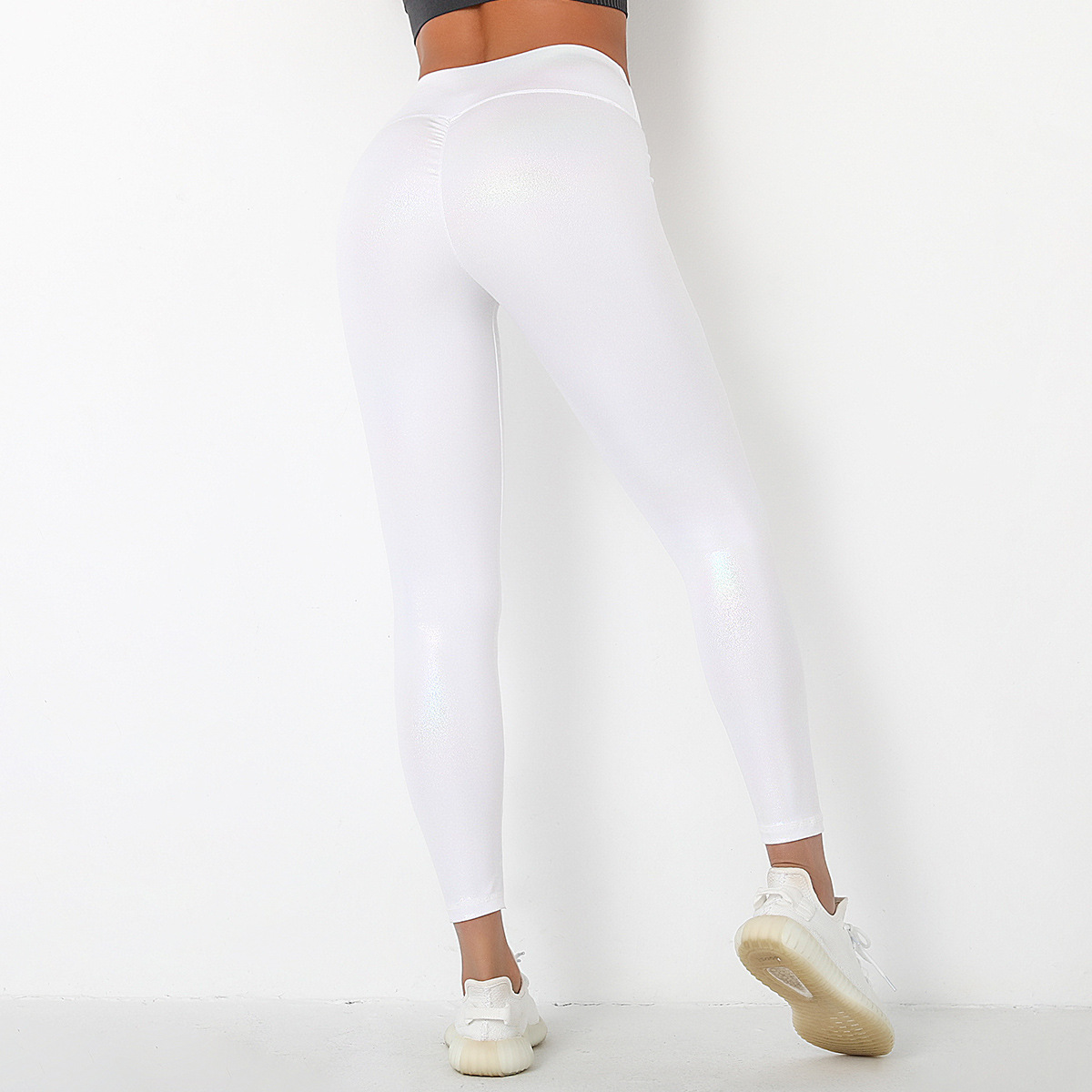 stretch pearl shiny surface yoga pants NSLX32114