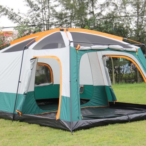 Camping al aire libre dos habitaciones y una gran tienda de campaña dos habitaciones y un gran espacio para 3 personas, 4 personas, 5 personas, 6 personas, 8 personas, tienda de campaña de ocio