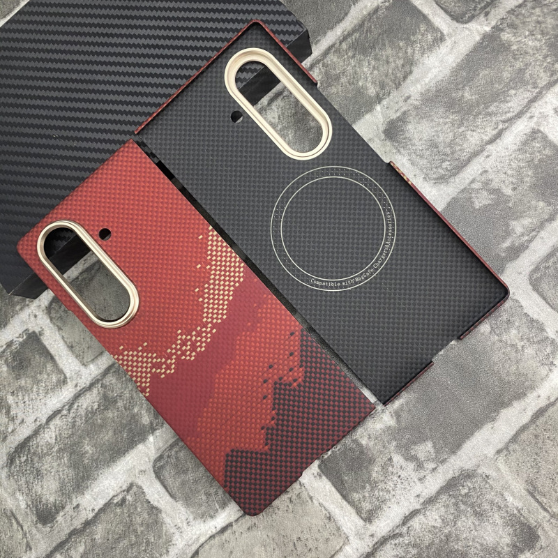 Samsung zfold7 中央軸携帯電話ケース ケブラー磁気 SAMSUNG fold7 アラミド繊維保護に適しています。|undefined