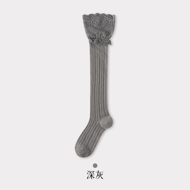 Lace summer thin white socks, high boots