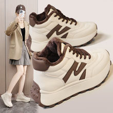 YB2F59加绒高帮雪地靴女2025冬季新款学生韩版保暖休闲鞋棉鞋女