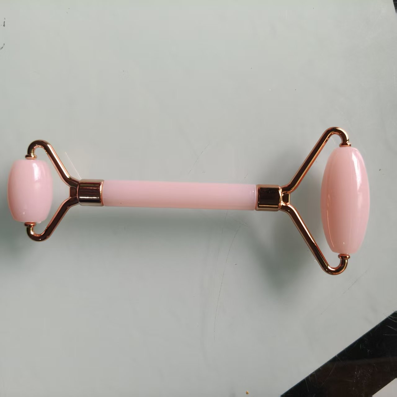 [Piel firme] rodillos de masaje de doble cabeza empujando la cara cara cara en forma de corazón de masaje de belleza tabla de masaje de músculos para irrigación de la piel