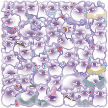 50张原创新款卡通可爱灵猫贴纸笔记本电脑水杯手机diy涂鸦贴画