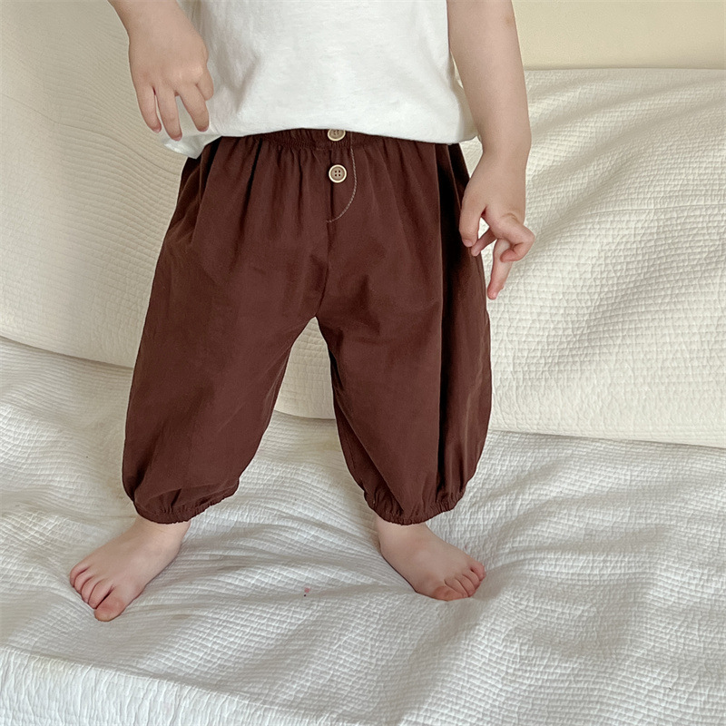 Ropa de verano para bebés delgados, camisetas de manga corta para niños, pantalones a prueba de mosquitos, ropa de verano para niños coreanos, ropa de verano para bebés
