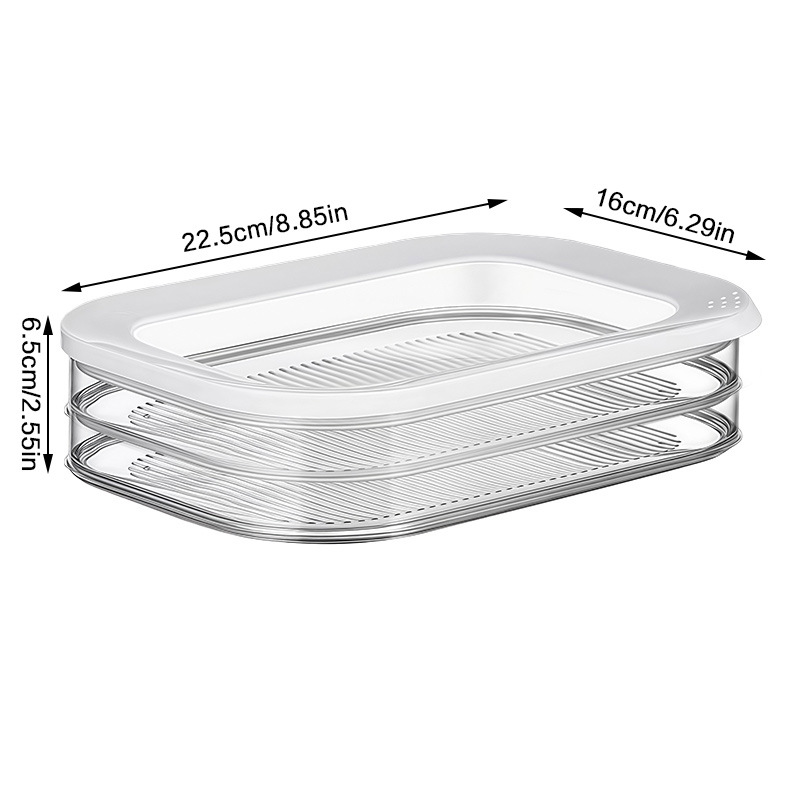 Caja de almacenamiento de alimentos congelados cocinados, caja de almacenamiento sellada multicapa, caja de almacenamiento de alimentos de tocino con cubierta, caja de almacenamiento de alimentos de embalaje transparente, caja de preservación