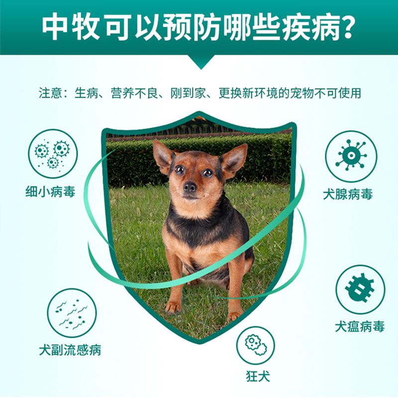 中牧狗狗四联疫苗成幼犬预防细小犬瘟狂犬宠物加强育苗全套套餐针