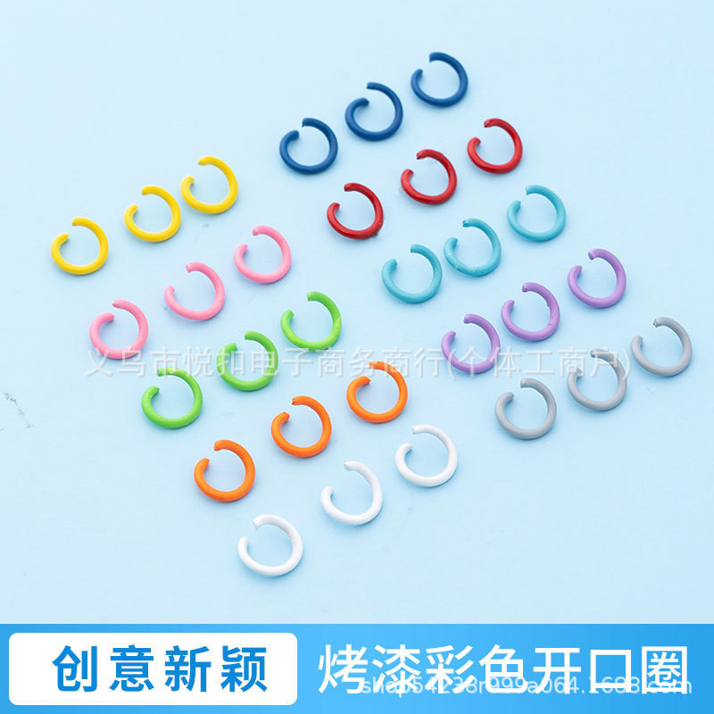 1.2*10mm color paint metal open ring small single ring connection ring diy handmade key chain jewelry accessories