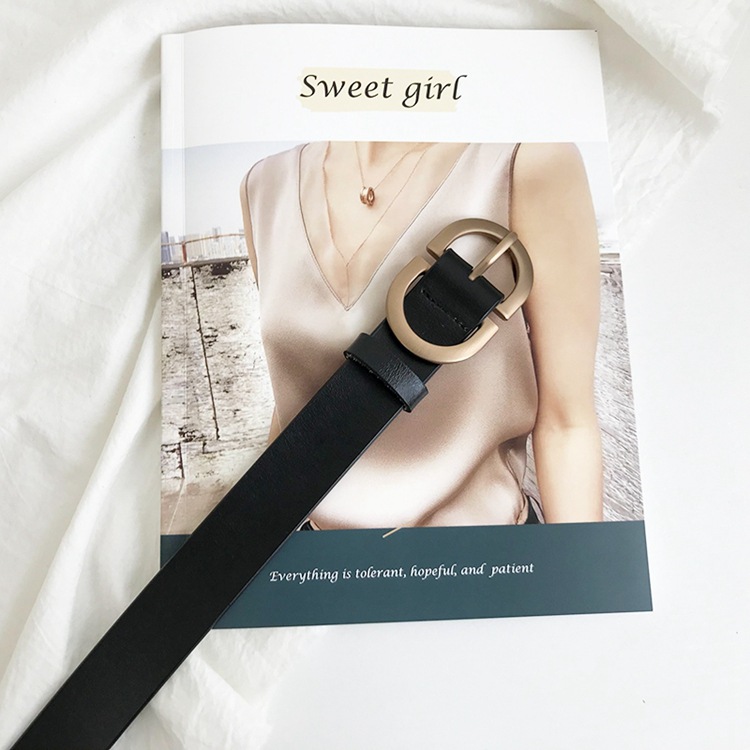 Cinto de mulher em couro genuíno com fivela antiga trendy_voghion.com