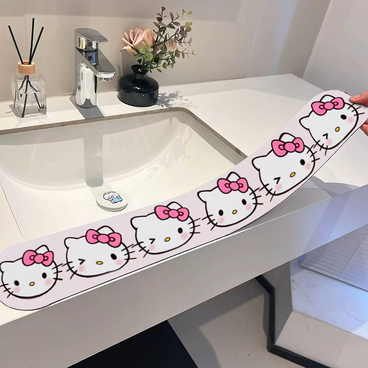 卡通厨房水龙头台面垫可爱款卫生间沥水垫硅藻泥防溅洗手台吸水垫