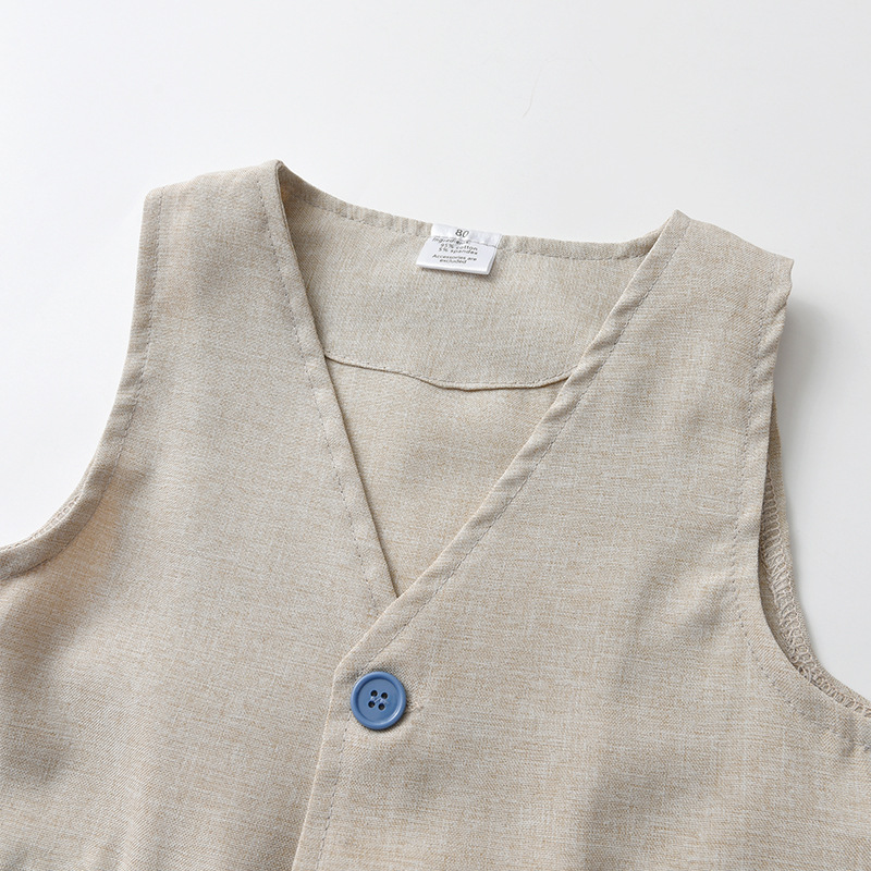 Comercio exterior ropa para niños Chaleco de estilo británico traje pequeño traje para niños ropa de bebé primavera y otoño pantalones de suspensión ropa de otoño para niños