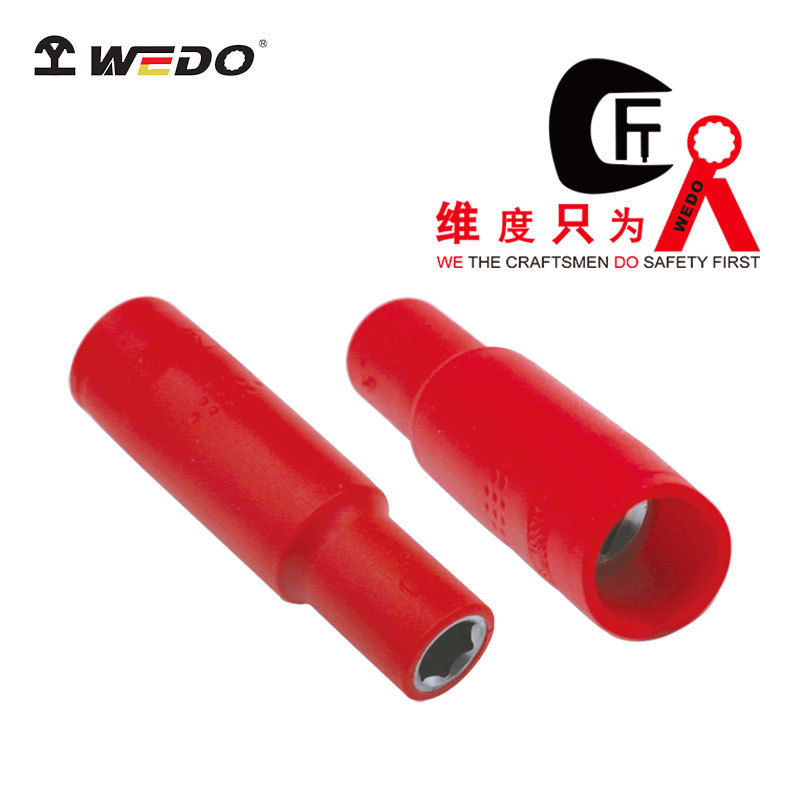 WEDO 维度 VDE认证注塑绝缘公制加长套筒（C=3/8"）绝缘套筒头