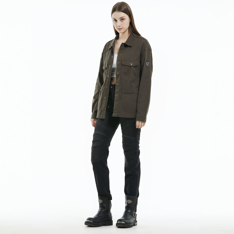 Pantalones vaqueros de la motocicleta Caballero de las mujeres de invierno forrado de lana caliente de la motocicleta pantalones anti-caída pantalones de silicona equipo de protección