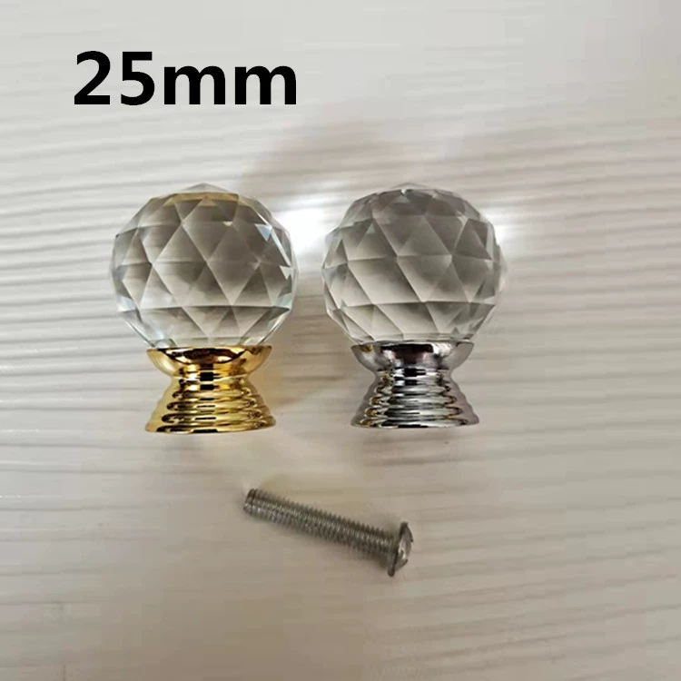 25 мм Хрустальный шар ручка одно отверстие офисный стол ящик шкаф дверной шкаф ручка керамическая Хрустальная Стеклянная Крышка чайника