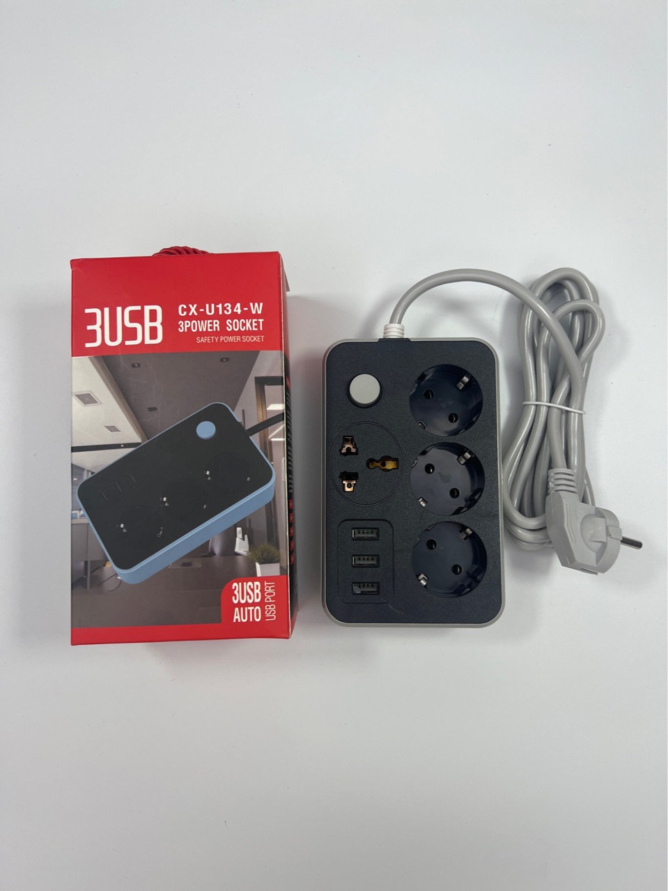 USB puerto universal enchufe enchufe de línea ruso estilo europeo estándar europeo doble redondo enchufe multifuncional enchufe de línea transfronterizo extensión