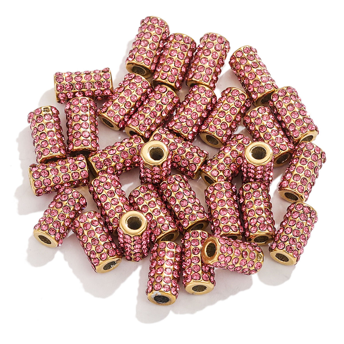 Accesorios de bricolaje hechos a mano cuerda trenzada con cuentas material joyería punto completo diamante retro Moda Africana agujero grande 3mm