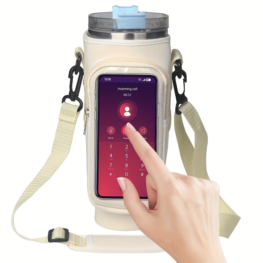 Home & Garden Spot neoprene 40OZ handle ice cup beverage water cup beer car insulation portable bottle set cup bag_voghion.com