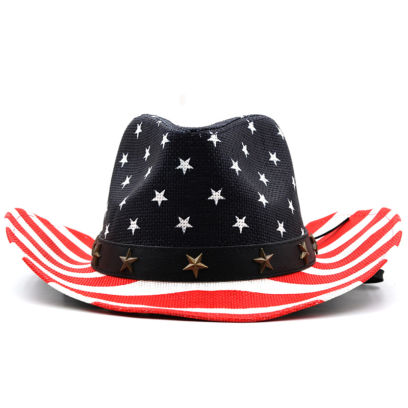 Sombrero De Vaquero Occidental Retro De La Bandera Americana De La Danza Del Marinero De La Moda display picture 2