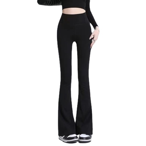 Micro-flared shark pants for women's summer thin tummy-tightening butt-lifting high-waisted slimming stretch Barbie yoga leggings