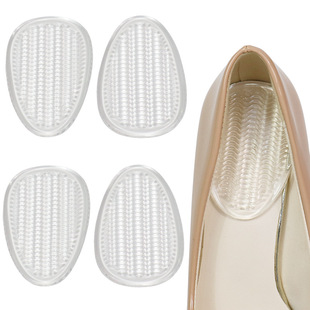 Cross-Border Corrugated Heel Pad Gel Self-Adhesive Anti-Slip to Prevent Feet from Rushing Forward Casual Leather Shoes High Heels Heel Pad
