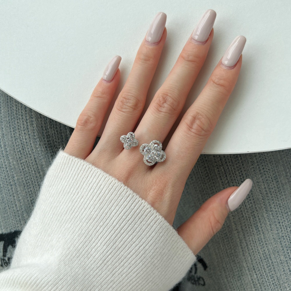 6g Weight Zircon Inlay Material Rings Classification 1 Piece Quantity Holiday, Daily Occasion 925 Sterling Silver Material Solid Color Pattern Women's Gender Inlay Design Simple Style, Classic Style Style 925 Sterling Silver Zircon Solid Color Rings 8