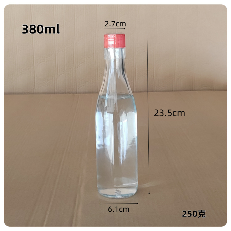 厂家直销380毫升玻璃番茄酱瓶调味瓶蜂蜜瓶厨房酱油醋瓶l沙拉酱瓶