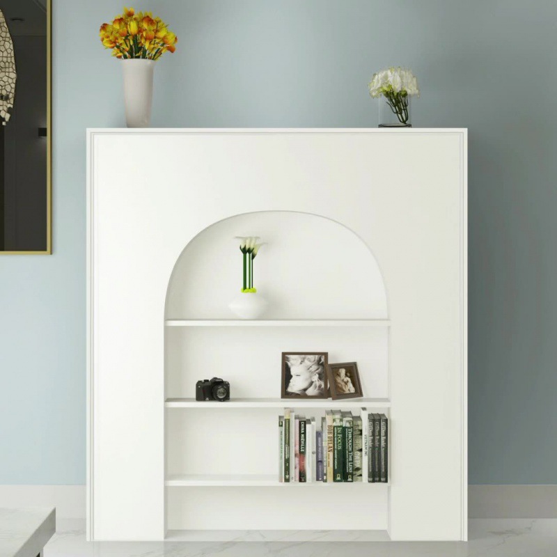 Vaulted Shelf French Retro fireplace Curio Korean white Simplicity Homestay Photography display Showcase Cross border