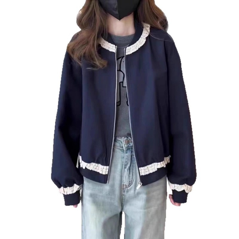 【9476人收藏】短款拉链夹克春秋上衣开衫外套女小个子宽松显瘦|undefined