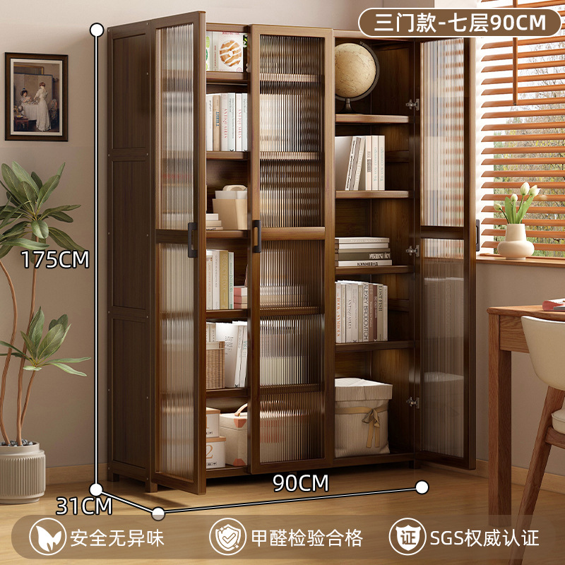 반투명 문, 7 층 90cm-three-door 책꽂이