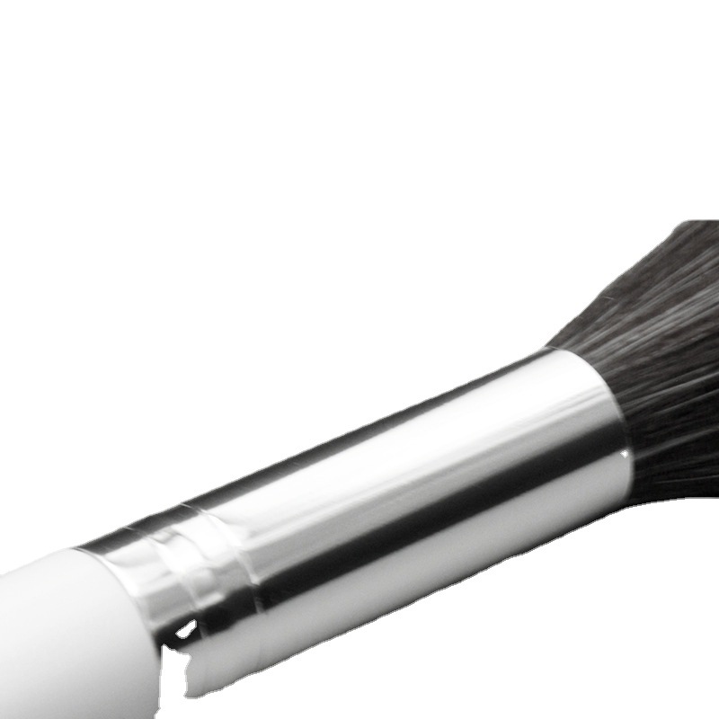 Cepillo multifuncional de punto de color de cabeza plana personalizado cepillo de blush de doble capa blanco herramienta de maquillaje portátil cepillo de maquillaje