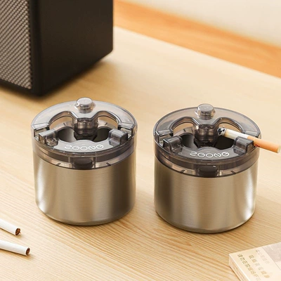 Creative stainless steel ashtray, high-end, classy, Car ashtray - ashtray-2-piece-set