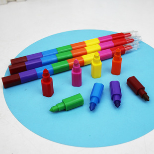 Creative block crayon 8 color square crayon oil painting stick color pen color student stationery wholesale