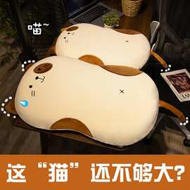猫咪记忆棉猫肚皮枕头单人护颈椎枕助睡眠学生儿童午睡枕柔软舒适
