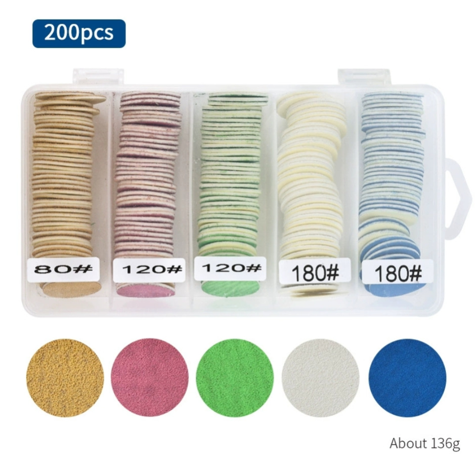 Juego de piezas de cepillado de uñas, gasa de pulido de recorte de uñas, herramientas de pulido de capullo duro de piel muerta en las plantas de los pies