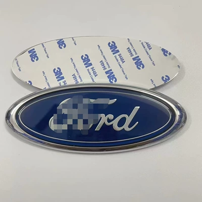 and rear emblems 9, Car logo - blue-adhesive-type-15cm