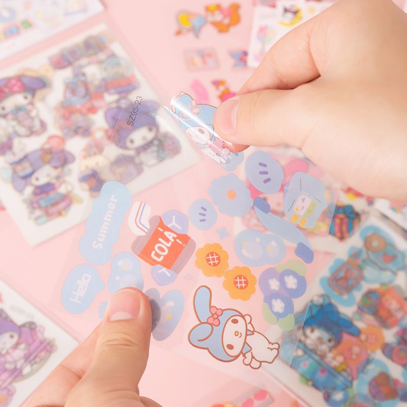 漫画ポータブル Guka ステッカーセット子供用カードハンドブックステッカーセット Guka バッグスタイル女の子かわいいステッカー|undefined