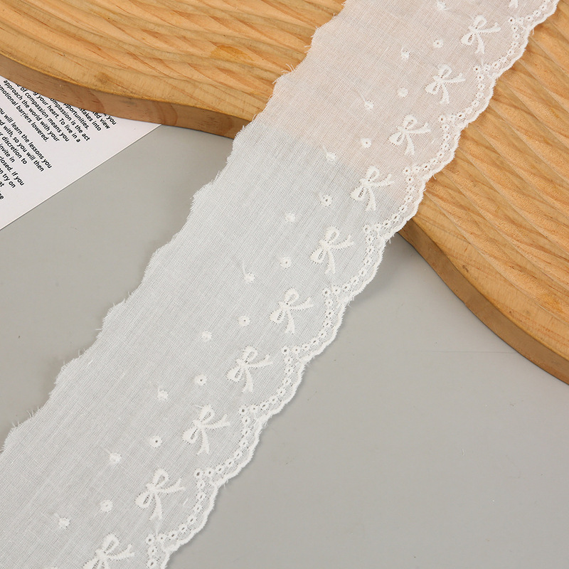 7cm Cotton Lace Trim Accessories DIY Crafts Curtain Lace Textile Accessories Cotton Embroidery Lace Fabric 7cm Cotton Lace Trim Accessories DIY Crafts Curtain Lace Textile Accessories Cotton Embroidery Lace Fabric